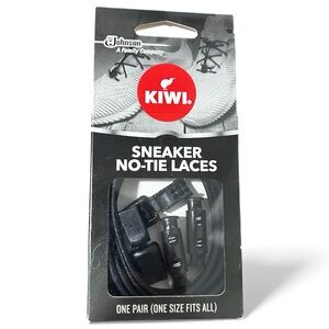New Kiwi Sneaker No Tie Laces Shoelaces Black NWT
